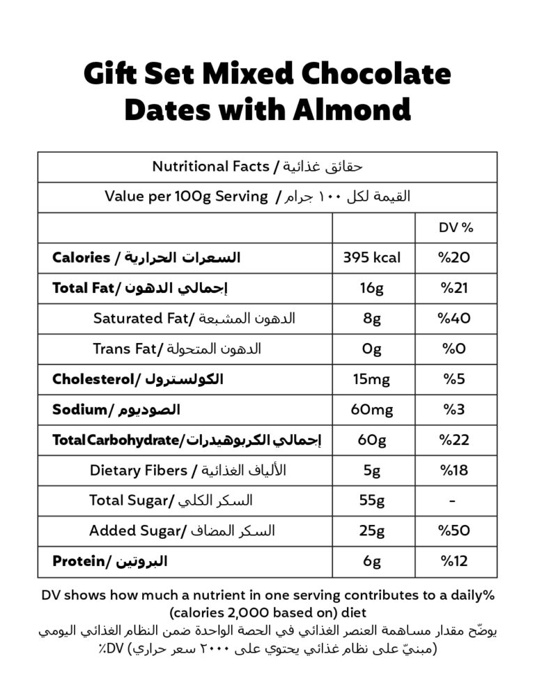 Gift Set Mixed Chocolate Dates with Almond